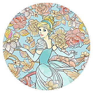 Komar Dots Fototapete rund Cinderella Pastel Dreams (125 cm, Selbstklebend)
