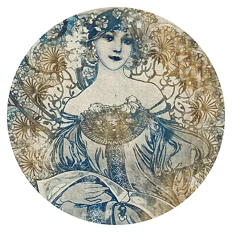 Komar Dots Fototapete rund Goddess