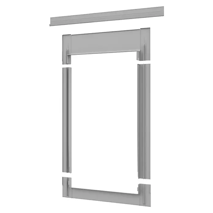 Solid Elements Eindeckrahmen Schiefer - 66 x 118 cm - Nahaufnahme des Kühlkammerrahmens, der die robuste und isolierende Struktur hervorhebt, die zur Aufrechterhaltung niedriger Temperaturen beiträgt.
