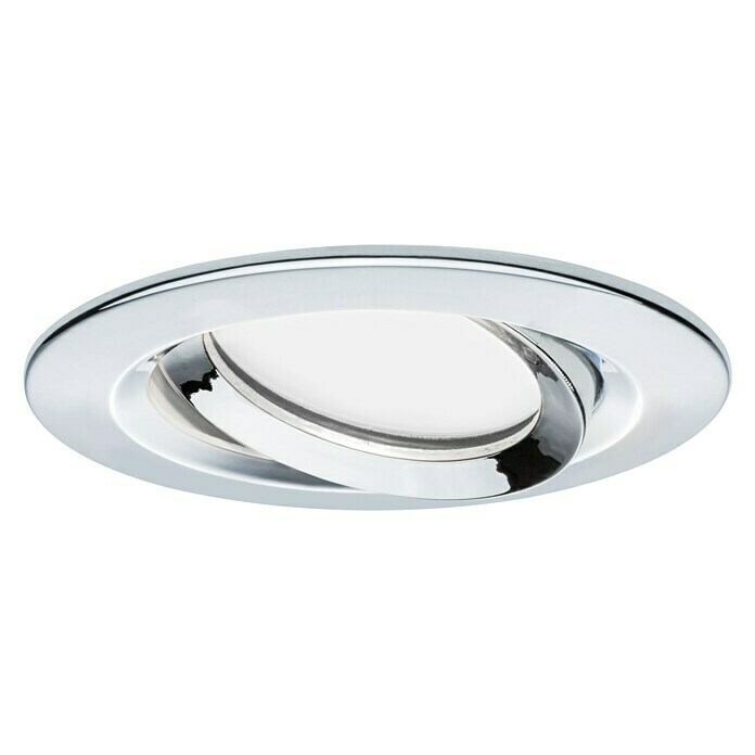 Paulmann LED-Einbauleuchte rund (Chrom, 6,8 W, Durchmesser: 9,3 cm)