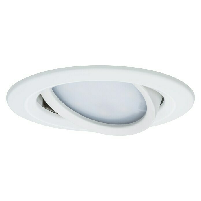Paulmann LED-Einbauleuchte rund (Weiß, 6,8 W, Durchmesser: 9,3 cm)