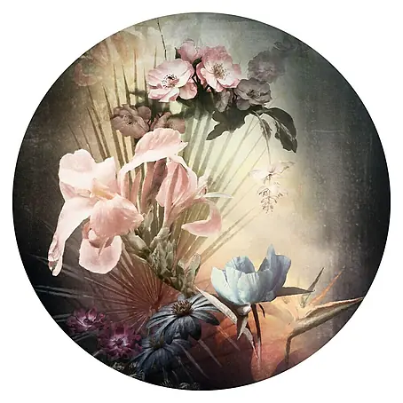 Komar Dots Fototapete rund Flemish Flowers