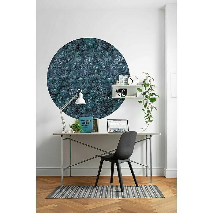 Komar Dots Fototapete rund Azul - 125 cm, Selbstklebend - Stimmungsaufnahme