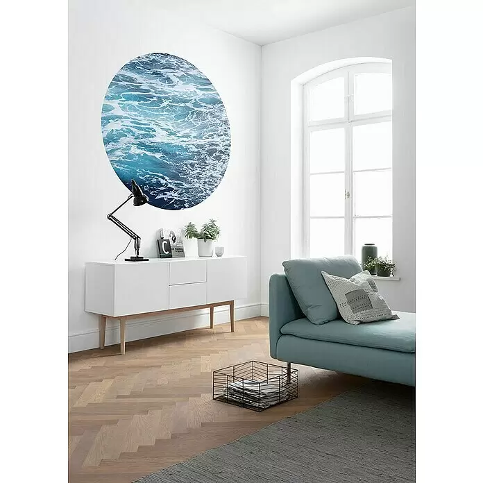 Komar Dots Fototapete rund Aloha - 125 cm, Selbstklebend - Stimmungsaufnahme