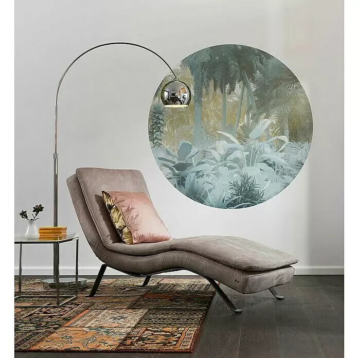 Komar Dots Fototapete rund Exotic Jungle - 125 cm, Selbstklebend - Stimmungsaufnahme