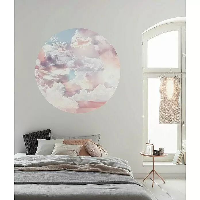 Komar Dots Fototapete rund Candy Sky - 125 cm, Selbstklebend - Stimmungsaufnahme