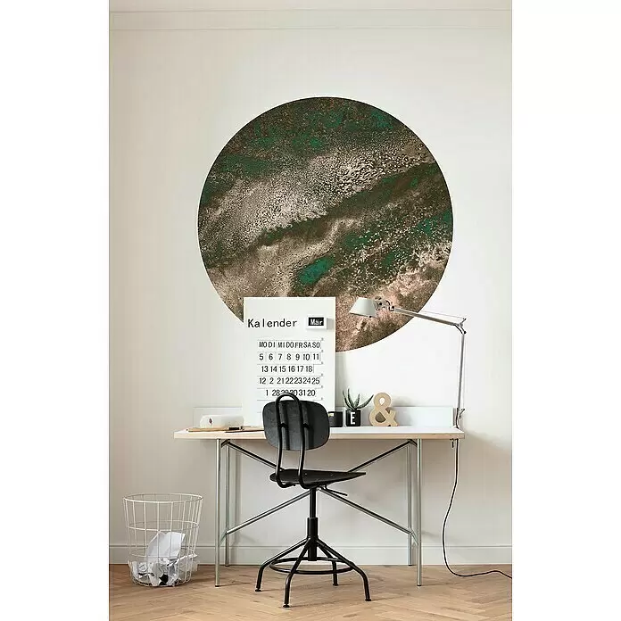 Komar Dots Fototapete rund Cuivre - 125 cm, Selbstklebend - Stimmungsaufnahme