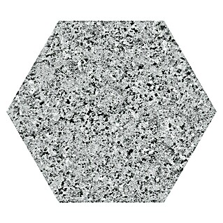 Feinsteinzeugfliese Hexagon Granite Grey (22 x 25 cm, Grau, Matt)