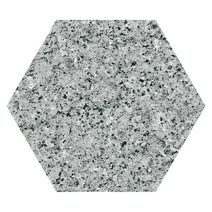 Feinsteinzeugfliese Hexagon Granite Grey (25 x 22 cm, Grau, Glasiert)