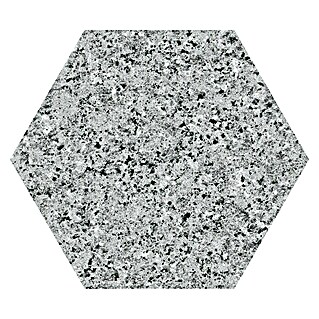 Feinsteinzeugfliese Hexagon Granite Grey (22 x 25 cm, Grau, Matt)