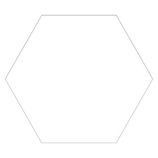 Feinsteinzeugfliese Hexagon Basic White (Weiß)