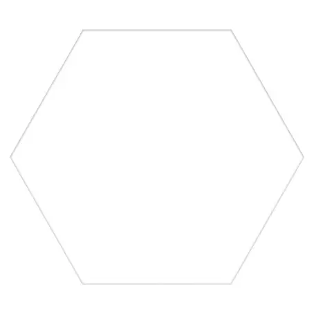 Feinsteinzeugfliese Hexagon Basic White