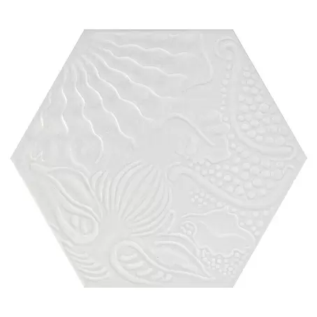 Feinsteinzeugfliese Hexagon Gaudi White