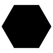 Feinsteinzeugfliese Hexagon Basic Black (25 x 22 cm, Schwarz, Glasiert)