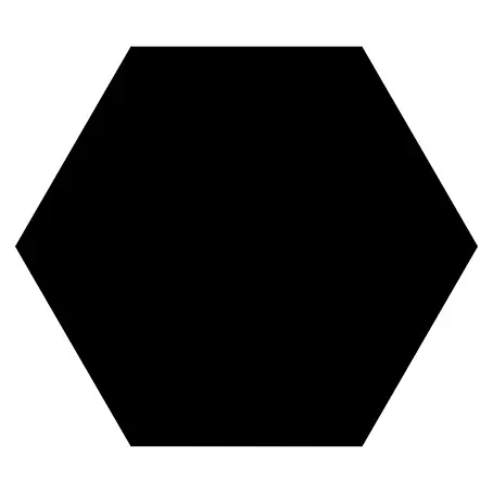 Feinsteinzeugfliese Hexagon Basic Black