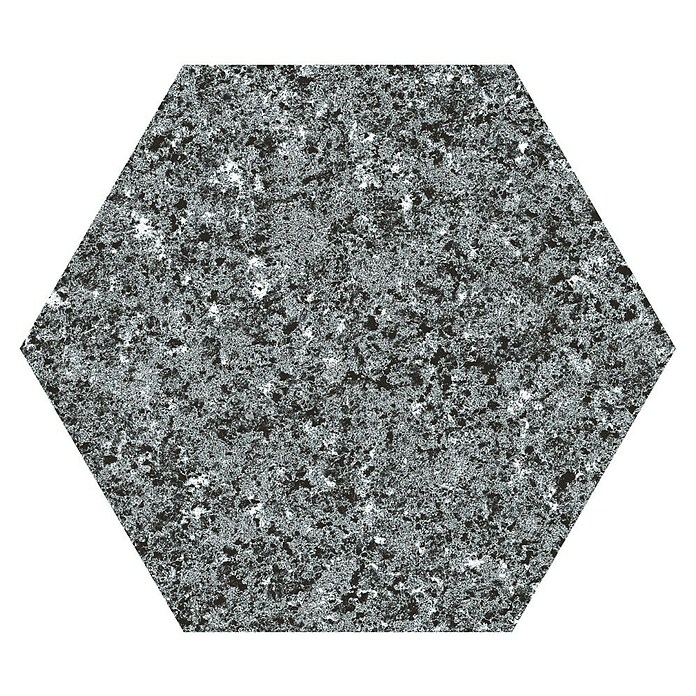 Feinsteinzeugfliese Hexagon Granite Dark (25 x 22 cm, Dunkelgrau, Glasiert)