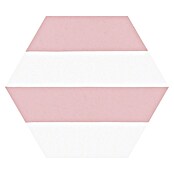 Feinsteinzeugfliese Hexagon Porto Capri Rose (25 x 22 cm, Weiß/Rosa, Glasiert)