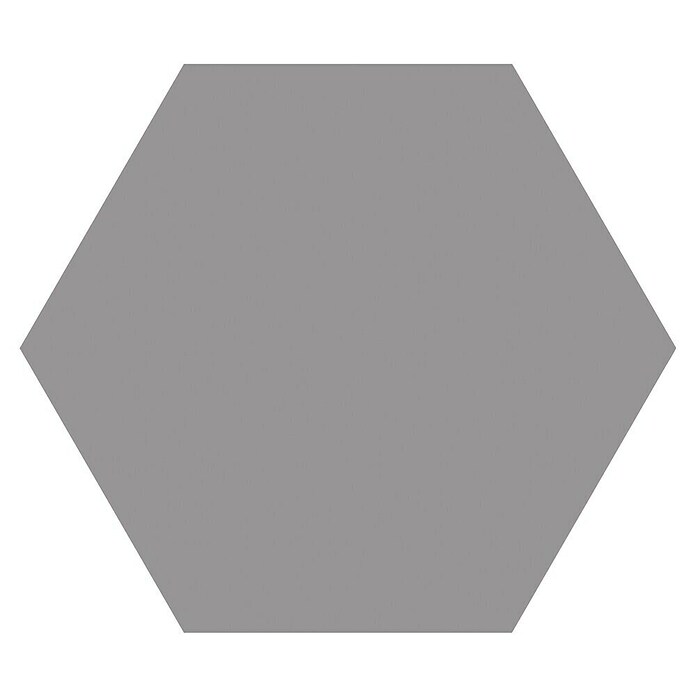 Feinsteinzeugfliese Hexagon Basic Grey22 x 25 cm, Grau, Matt Top View