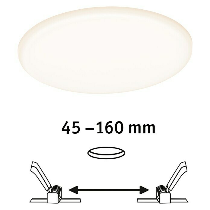 Paulmann Okrugla ploča s LED svjetlom (17 W, Satin, Ø x V: 18,5 x 3,1 cm)