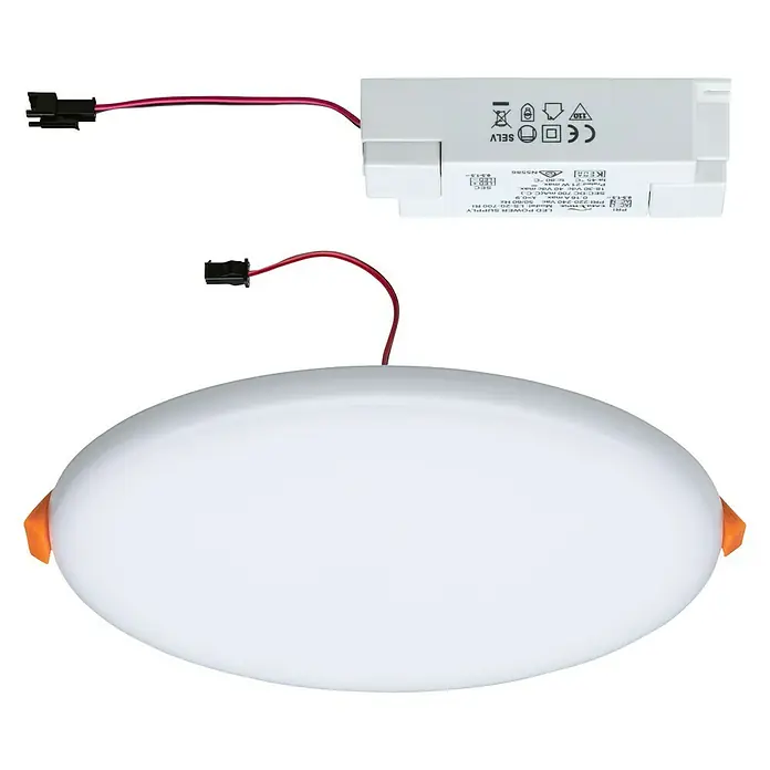 Paulmann LED-Panel rund Veluna VariFit - 17 W, Ø x H: 18,5 x 3,1 cm, Satin, Warmweiß, Nicht Dimmbar - LED-Deckenleuchte mit Treiber. Diese schlanke Leuchte sorgt für eine gleichmäßige Ausleuchtung und ist ideal für moderne Innenräume.
