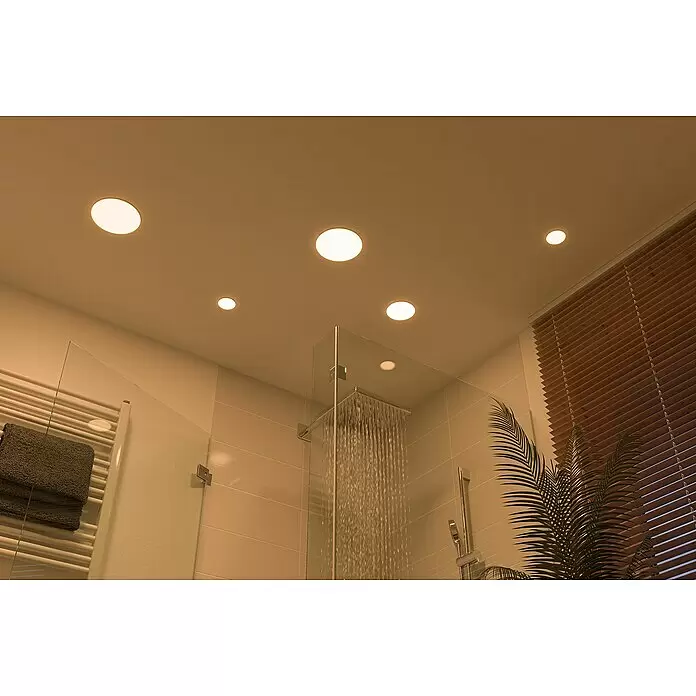Paulmann LED-Panel rund Veluna VariFit - 17 W, Ø x H: 18,5 x 3,1 cm, Satin, Warmweiß, Nicht Dimmbar - Stimmungsaufnahme