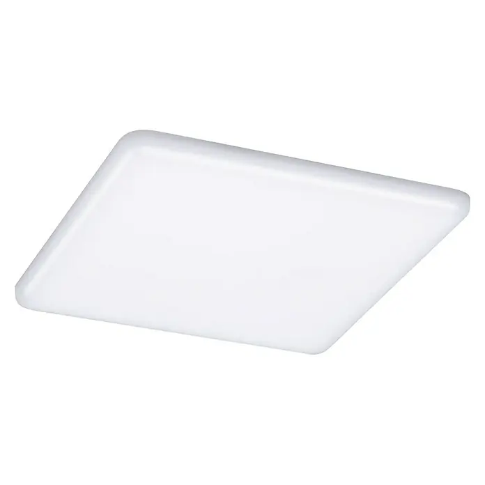 Paulmann LED-Panel Veluna VariFit - 17 W, L x B x H: 18,5 x 18,5 x 3,1 cm, Satin, Warmweiß - Weiße, quadratische LED-Deckenleuchte für eine moderne Beleuchtung im Raum. Schlichtes Design für vielseitige Einsatzbereiche.