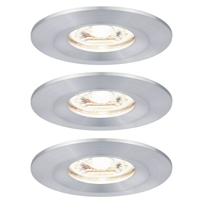 Paulmann LED-Einbauleuchten-Set Nova Mini (3 x 4 W, Aluminium, Durchmesser: 6,5 cm)