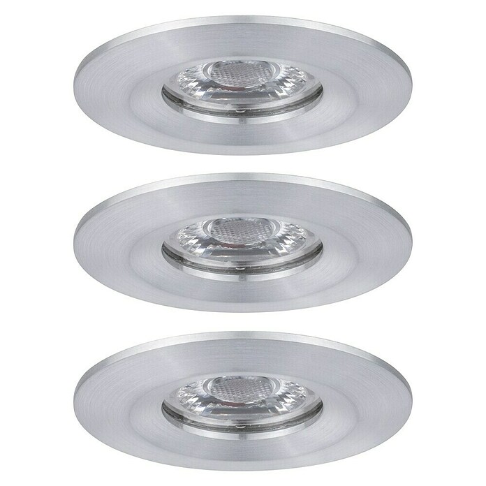 Paulmann Set de focos LED empotrables (3 × 4 W, Aluminio, Diámetro: 6,5 cm)