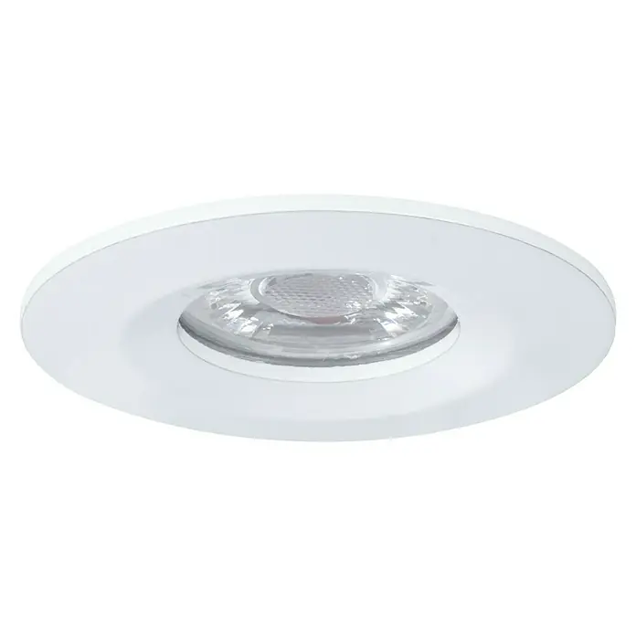 Paulmann LED-Einbauleuchte rund Nova Mini - 4 W, Weiß, Warmweiß, Leuchtenkopf beweglich - Nahaufnahme einer runden, weißen LED-Einbauleuchte. Perfekt für moderne Deckenbeleuchtung mit stilvollem Design.