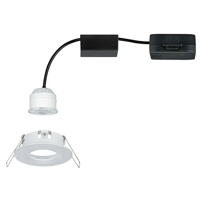 Paulmann LED-Einbauleuchte rund Nova Mini - 4 W, Weiß, Warmweiß, Leuchtenkopf beweglich - LED-Einbaustrahler-Set, bestehend aus Leuchte, Fassung und zwei schwarzen Anschlusskästen für eine einfache Installation und moderne Beleuchtung.