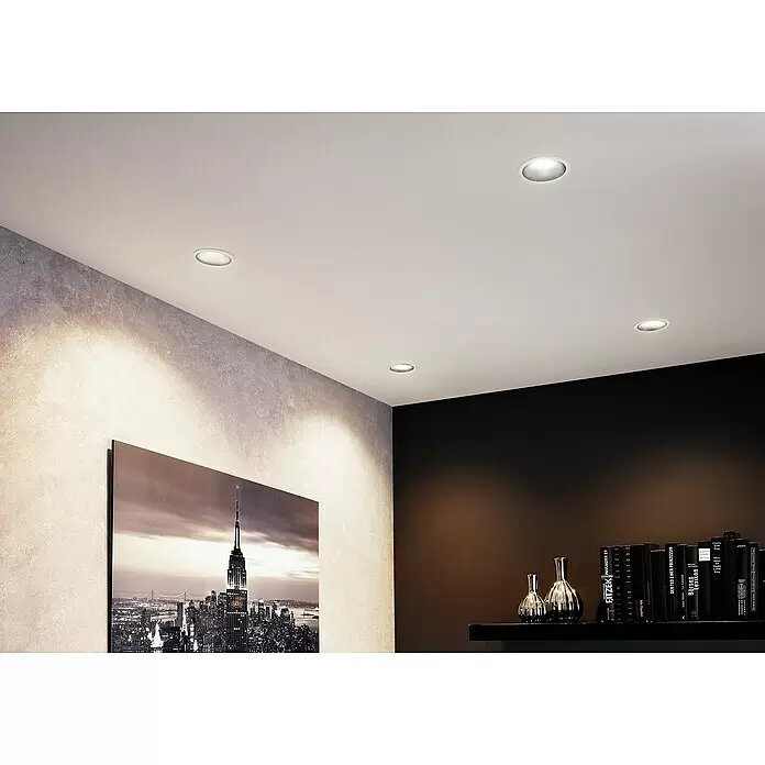 Paulmann LED-Einbauleuchte Cole - 6,5 W, Weiß/Schwarz, Warmweiß, 3 Stk. - Stimmungsaufnahme