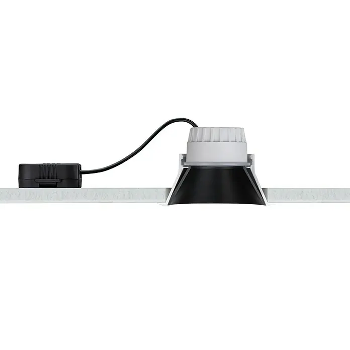 Paulmann LED-Einbauleuchte Cole - 6,5 W, Weiß/Schwarz, Warmweiß, 1 Stk. - Einbauleuchte mit schwarzem Reflektor und weißem Rahmen, ideal für moderne Innenräume, die stilvolle Akzentbeleuchtung benötigen.
