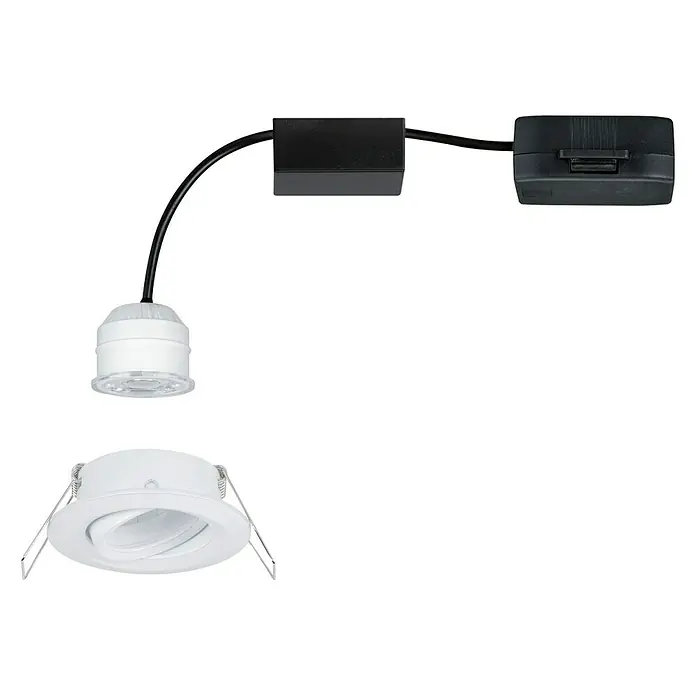 Paulmann LED-Einbauleuchte rund Nova Mini - 4 W, Weiß, Warmweiß - Einbauleuchte mit schwarzem Gehäuse und weißem Lichtkopf für eine stilvolle Beleuchtung.