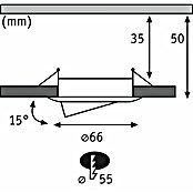 Paulmann LED-Einbauleuchte rund Nova Mini (4 W, Aluminium, Durchmesser: 6,5 cm, Schwenkbar)