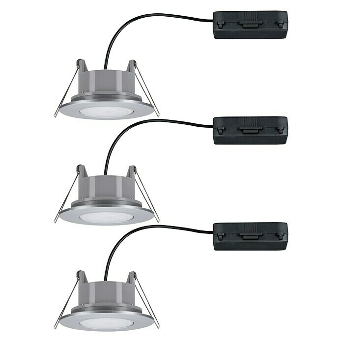 Paulmann LED-Einbauleuchten-Set Vali16,5 W, Chrom, 3 Stk., Warmweiß, IP65 Left Side View