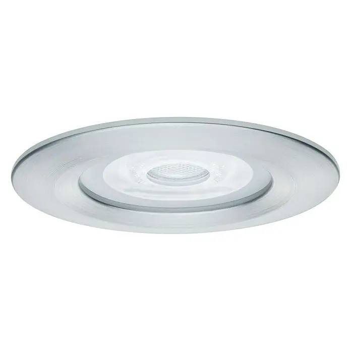 Paulmann Downlight LED empotrable Nova Rigid 3 Step Dim Aluminio - 19,5 W, Aluminio, Blanco cálido, 3 ud., Profundidad de montaje: 75 mm - Elegante lámpara de techo LED redonda con marco de metal cepillado. La luz proporciona una iluminación brillante y uniforme.