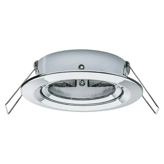 Paulmann Downlight LED empotrable Nova Orientable 3 Step Dim Cromo - 6,5 W, Cromo, Blanco cálido - Una luz empotrada redonda con acabado cromado y montaje metálico, ideal para interiores modernos.