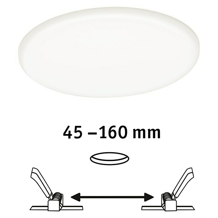 Paulmann LED-Panel rund Veluna VariFit (17,5 W, Satin, Ø x H: 18,5 x 3,1 cm)