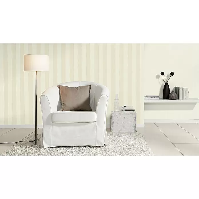 Rasch Poetry Vliestapete - Beige, Streifen, 10,05 x 0,53 m - Stimmungsaufnahme