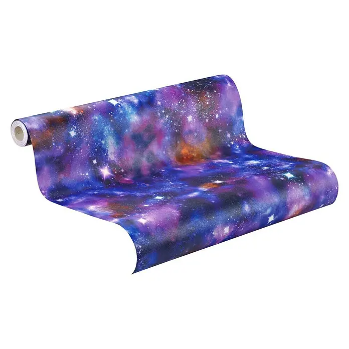 Rasch Kids & Teens III Papiertapete Universum - Bunt, Grafisch, 10,05 x 0,53 m - Ein Rolle mit kosmischem Galaxienmuster, die ein Gefühl von Wunder und Abenteuer in jeden Raum bringt.