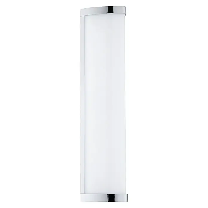 Eglo LED-Wandleuchte Gita - L x B x H: 35 x 7,5 x 7,5 cm - Ein modernes, rechteckiges, weißes Wandlicht mit Chromakzenten für stilvolle Beleuchtung.