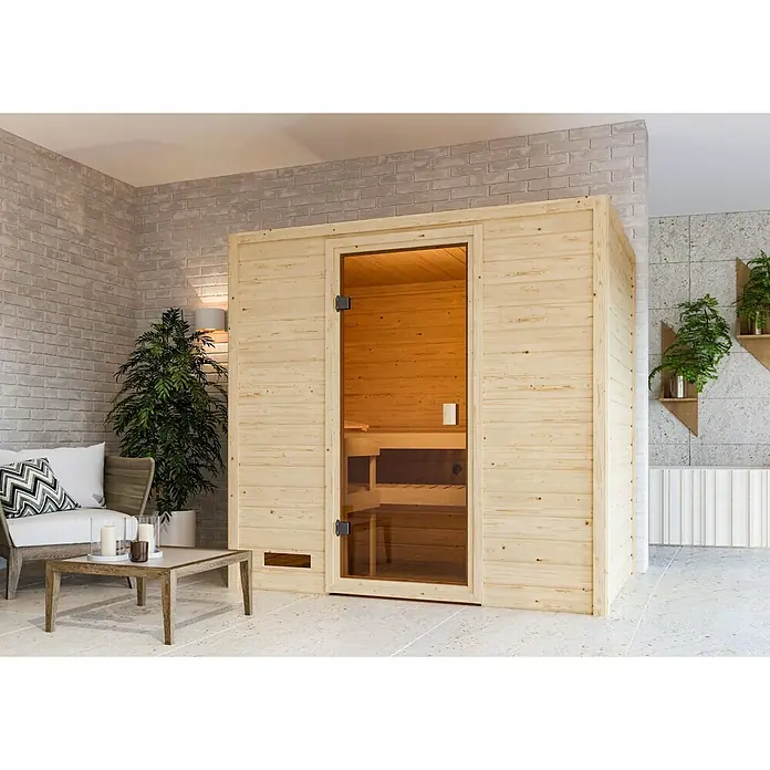 Karibu Massivholzsauna Selena