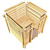 Karibu Massivholzsauna Jutta (L x B x H: 196 x 196 x 187 cm, Mit 9 kW Bio-Ofen mit externer Steuerung, Ohne Dachkranz) | BAUHAUS