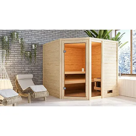 Karibu  Massivholzsauna Tabea