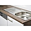 Respekta Küchenzeile KB270EYG (Breite: 270 cm, Mit Elektrogeräten, Grau Seidenglanz)