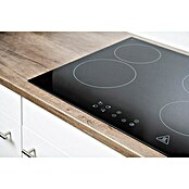 Respekta Küchenzeile KB360EYSMIGKE (Breite: 360 cm, Mit Elektrogeräten, Schwarz Seidenglanz)