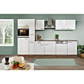 Respekta Cocina esquinera (172 x 310 cm, Brillo satinado blanco)