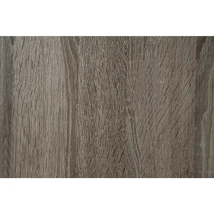 Respekta Oliver Cocina esquinera Oliver - An x Pr: 370 x 172 cm, Gris, Con electrodomésticos - Primer plano de una textura de madera gris con vetas finas y un aspecto rústico natural, ideal para muebles o pavimentos.