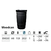 REGENTONNE WOODCAN 64,8X112,8H-265l