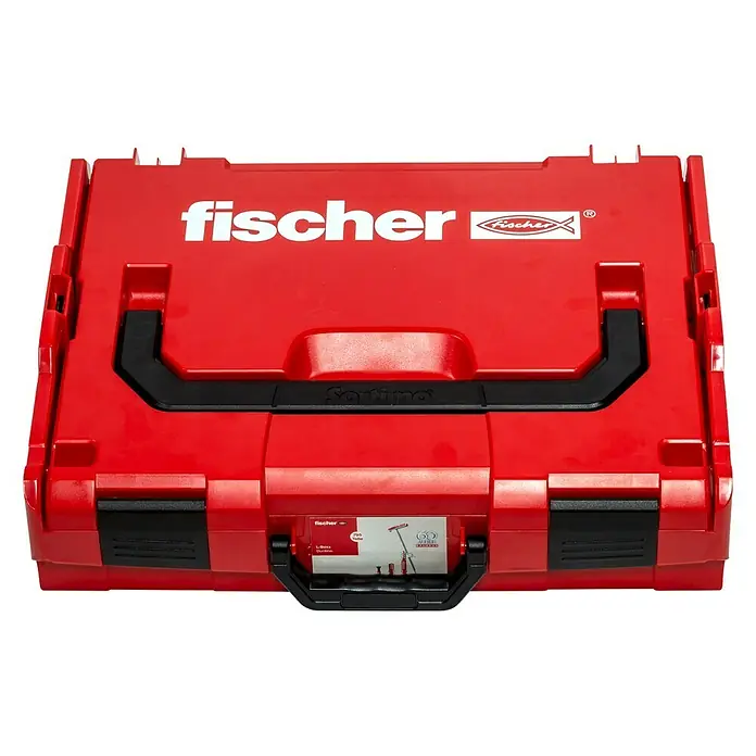 Fischer Dübelsortiment Duoline L-Boxx 102 - Mit Rand, 795 -tlg. - Roter Sortimo L-Boxx Koffer von Fischer mit dem Fischer Logo. Die perfekte Lösung für die mobile Aufbewahrung von Werkzeugen und Zubehör.